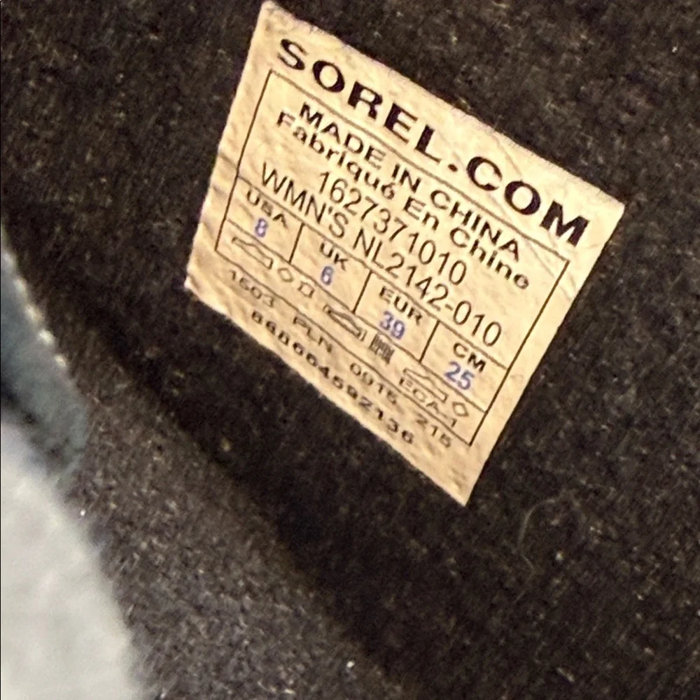 Sorel Joan of Arctic Knit II Black Suede Boot Women's Size 8 NL2142-010 - Picture 6 of 6